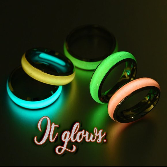 Luminous florescent stainless steel ring. - Picture 2 of 3